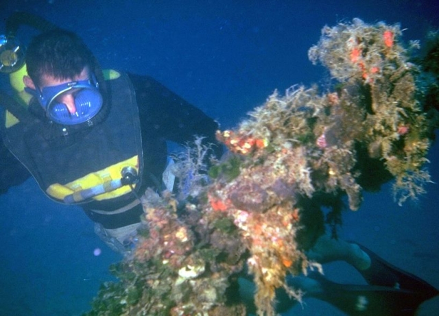  Ancla en el fondo del agua 